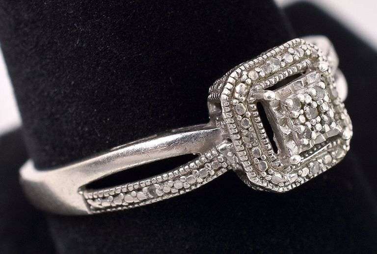 Sterling Silver Diamond Ring