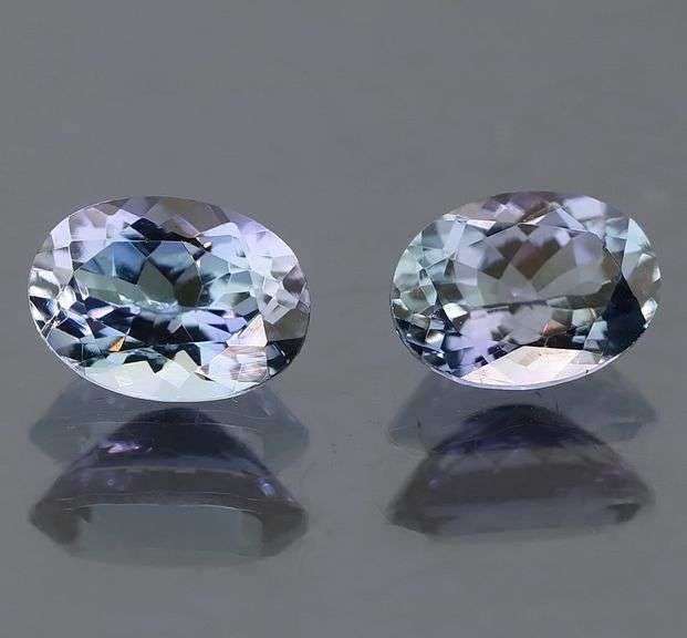 Superb 1.84ct blue violet Tanzanite pair