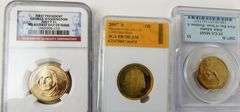 3 Graded 2007 Presidential Dollar Coins