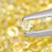 Fantastic 4.71ct diamond cut yellow Sapphire set