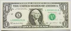 Superb Crisp 2003A $1 Note S.F. Scarce Low 3 Digit Serial Number!