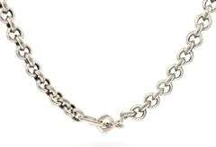 David Yurman Topaz and Pearl Toggle Charm Necklace in Sterling