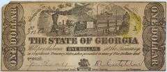 January 4th 1864 State Of Georgia One Dollar Circulated