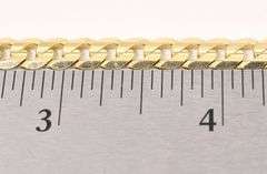 Glowing 10K Yellow Gold Cuban Chain Link Bracelet