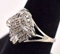 Captivating 10K white Gold Diamond Ring
