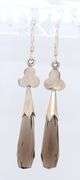 925 Sterling silver smokey quartz dangle earrings