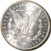1885 Frosty White BU Morgan Dollar