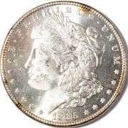 1885 Frosty White BU Morgan Dollar