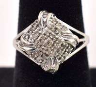 Captivating 10K white Gold Diamond Ring