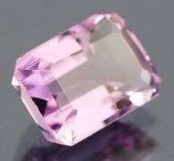 Bright violet 6.36ct emerald cut Amethyst