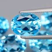 Matched! 5 piece 10.50ct full fire Swiss blue Topaz set