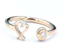 Trendy Tiffany & Co 18kt Yellow Gold Paloma Picasso Loving Heart Wire Ring