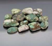 Really cool 189ct Turquoise rough cabochon set