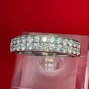 CERTIFIED 14K WHITE GOLD AND DIAMOND BAND