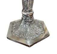 Antique Late 1800s Tall Repousse Silver Plated Flute Vase by the Barbour Silver Co