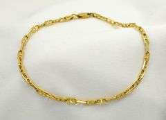 Durable 14K YG Anchor Link Bracelet