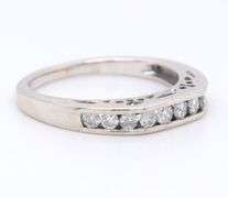 Sparkling White Gold 0.35ctw Channel Set Diamond Band
