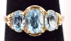 Cheeky 10K Yellow Gold Blue Topaz Ring
