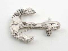 Stunning 14k WG Diamond Laden Anchor