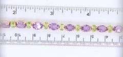 Handsome Yellow Gold Amethyst and Peridot Bracelet