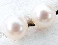 14K Pale Ballet Pink Pearl Stud Earrings