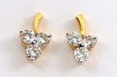 Feminine 18k Diamond Earrings