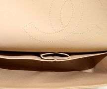 CHANEL  Caviar Quilted in Beige Jumbo Double Flap Handbag w/ Box & Dustbag