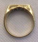 SIMPLE YET ELEGANT 14K YELLOW GOLD THREE ROW INVISIBLE SETTING DIAMOND RING