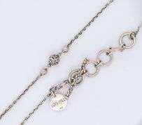 Lois Hill sterling silver ball link long necklace