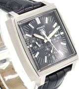 Tag Heuer Monaco cw2111, 38mm, Black Chronograph Dial, Stainless Steel W/ Box