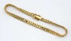Pretty 14K YG Riccio Link Bracelet