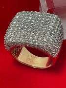 CERTIFIED 14K GOLD AND DIAMOND RING 5.50 CARAT
