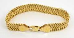 Wide 14K YG Arrow Link Bracelet