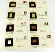 8 - 1st Day Covers w/22KT Gold Stamps