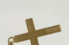 14K Yellow Gold Cross Christian Faith Symbol Religious Charm/Pendant
