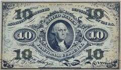 1863 10 Cent Fractional Note FR.1255