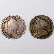 1690 William IV &1711 Queen Anne Shillings