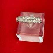 CERTIFIED 14K WHITE GOLD AND DIAMOND BAND