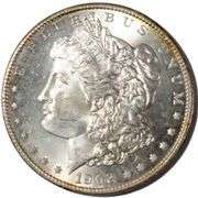 1902 O Frosty White Unc Morgan Dollar