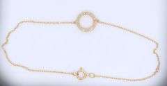 14kt Yellow gold diamond circle bracelet