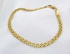 Useful 14K YG Wheat Link Bracelet