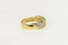 14K Yellow Gold Tanzanite Diamond Zig Zag Band Ring