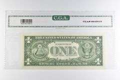 CGAI Gem Unc 65 $1 1957-A US Silver Certificate Blue Seal FR-1620*