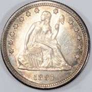 Sharp Toned 1891 S Seated Quarter