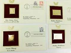 8 - 1st Day Covers w/22KT Gold Stamps