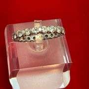 CERTIFIED 14K WHITE GOLD AND DIAMOND ETERNITY RING