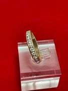 LADIES 14K YELLOW GOLD AND DIAMOND BAND