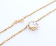 GIA Certified 3.25ct Round Brilliant Cut Diamond Pendant on Chain Necklace