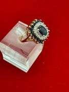 Elegant 14K Yellow Gold Diamond and Sapphire Ring – 2.00 Carats Total