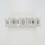 Elegant Emerald Cut Diamond Band